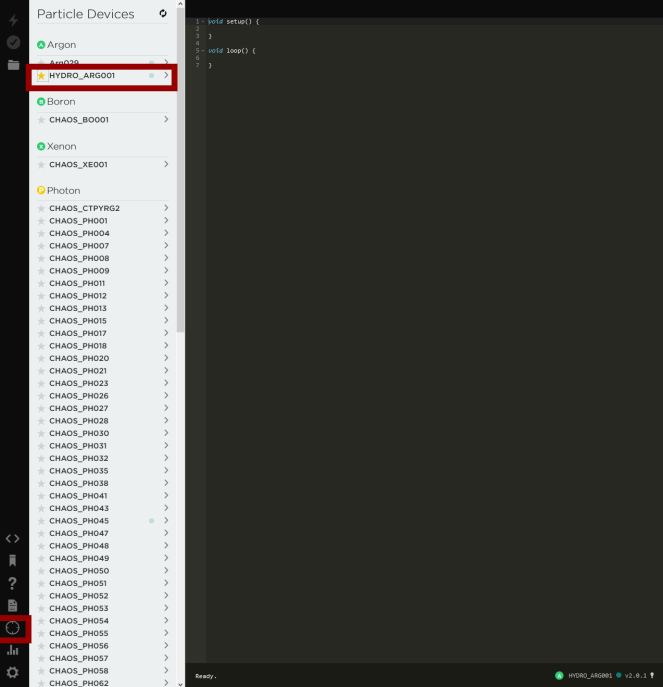 Star Argon HYDRO_ARG001, so we can flash to the device.