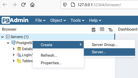 Create a new server.