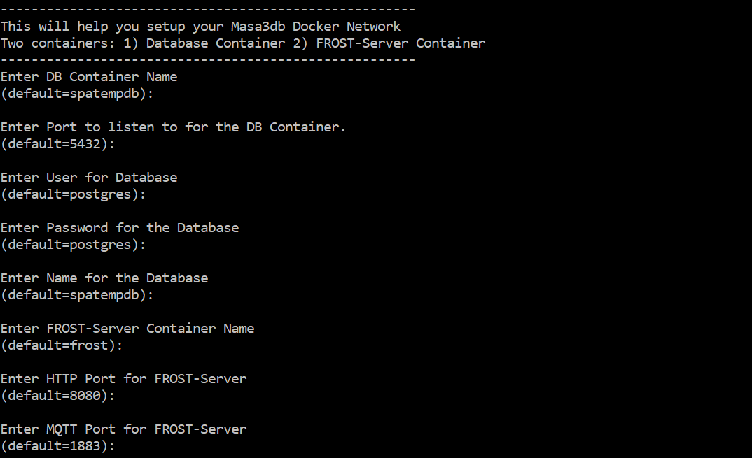 The series of parameters to fill, in pay attention to the two parameters as stated below.
