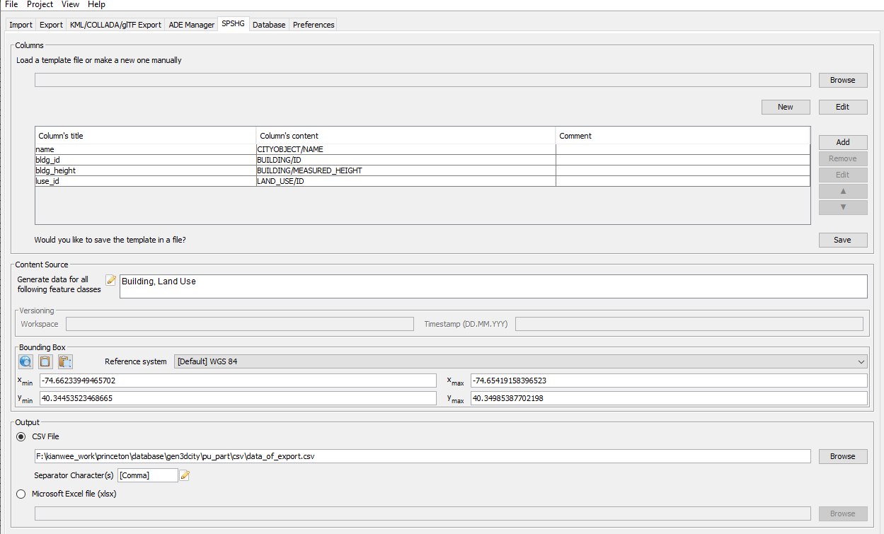 Export attributes to csv.